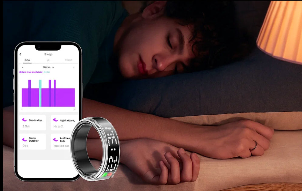 Smart Ring Men Women, Heart Rate and Blood Oxygen Monitor,