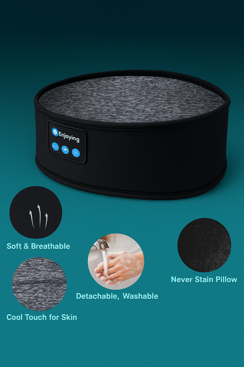 Original Wireless Bluetooth Headset Sports Sleep Headband Eye Mask
