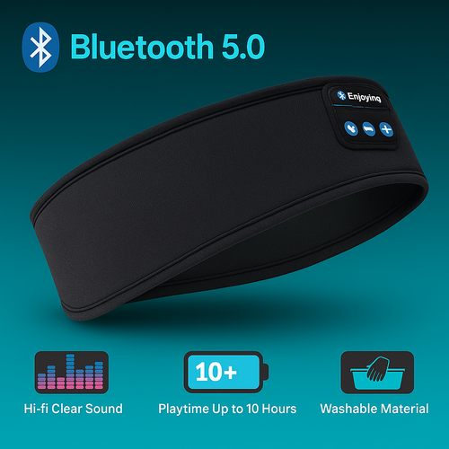Original Wireless Bluetooth Headset Sports Sleep Headband Eye Mask